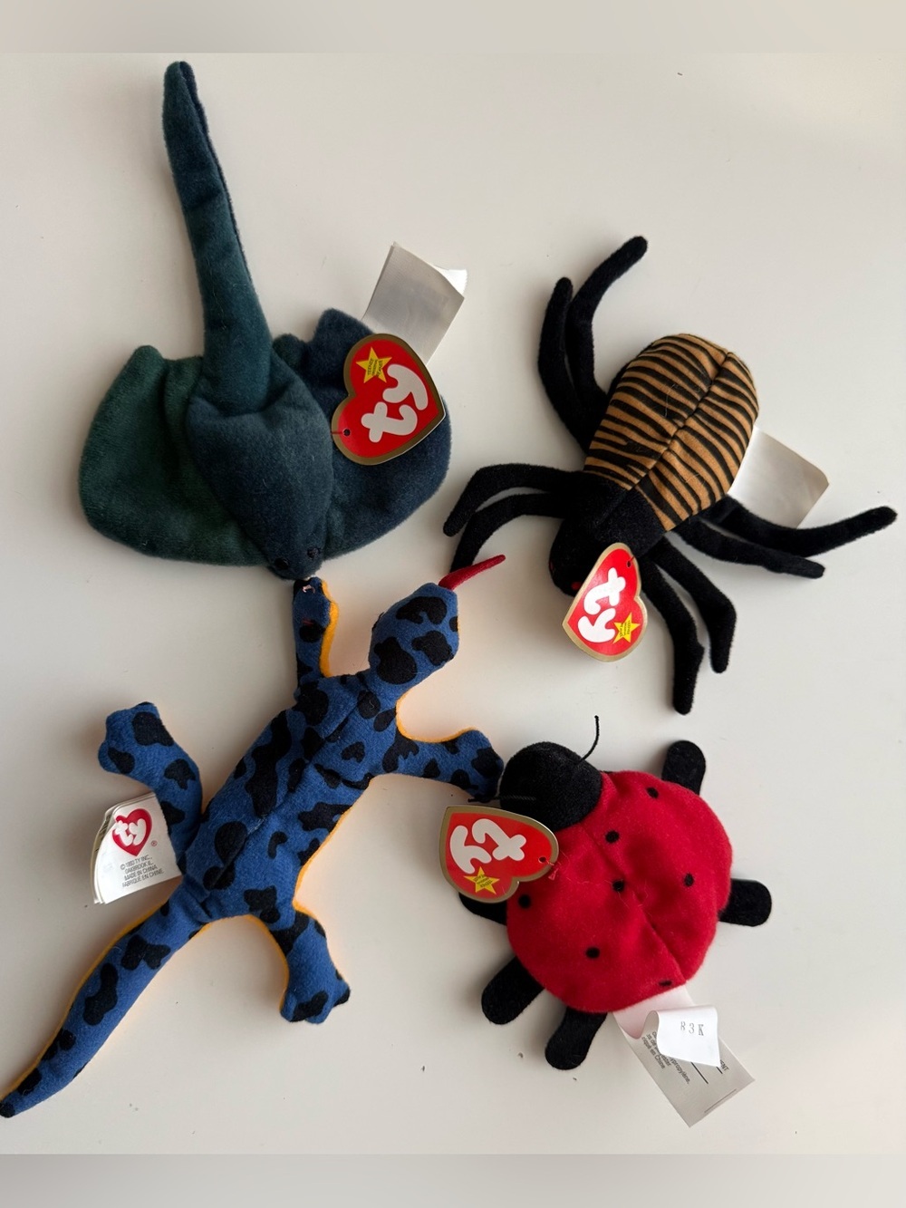 McDonald’s Ty Colorful Mini Wildlife Plush Set - Blue, Green, Red, Black